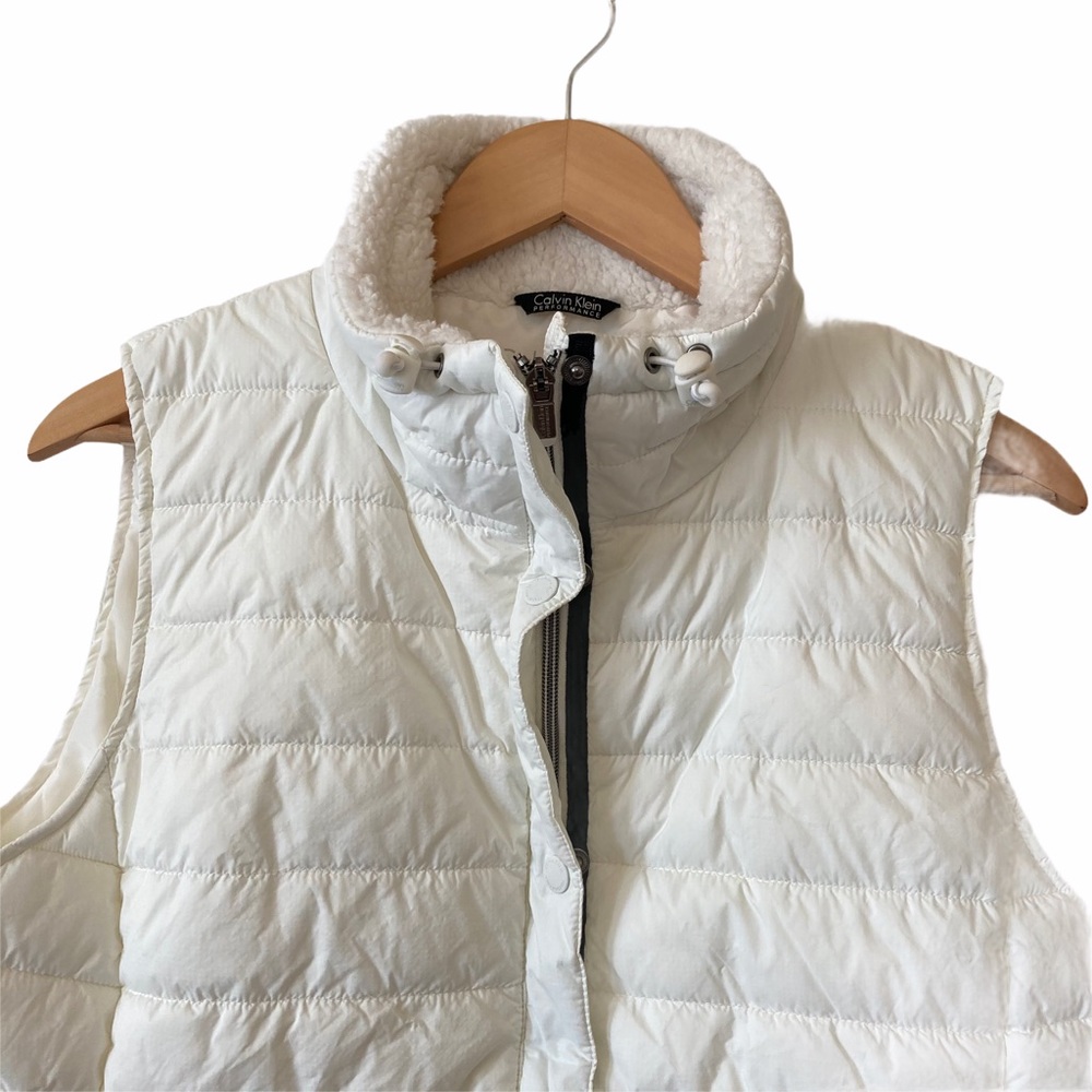 Calvin Klein Performance Off White Zip Vest Large - Picture 4 of 15